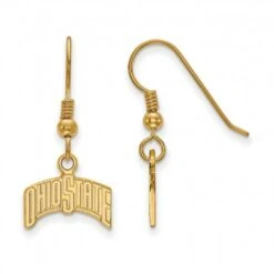 Discount - Ohio State Buckeyes Sterling Silver Gold Plated Small Dangle Earrings
