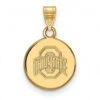 Discount - Ohio State Buckeyes Sterling Silver Gold Plated Small Disc Pendant