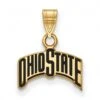 Discount - Ohio State Buckeyes Sterling Silver Gold Plated Small Enameled Pendant
