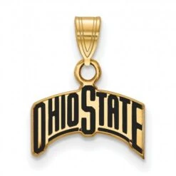 Discount - Ohio State Buckeyes Sterling Silver Gold Plated Small Enameled Pendant