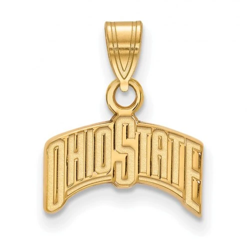 Discount - Ohio State Buckeyes Sterling Silver Gold Plated Small Pendant 1 Discount - Ohio State Buckeyes Sterling Silver Gold Plated Small Pendant
