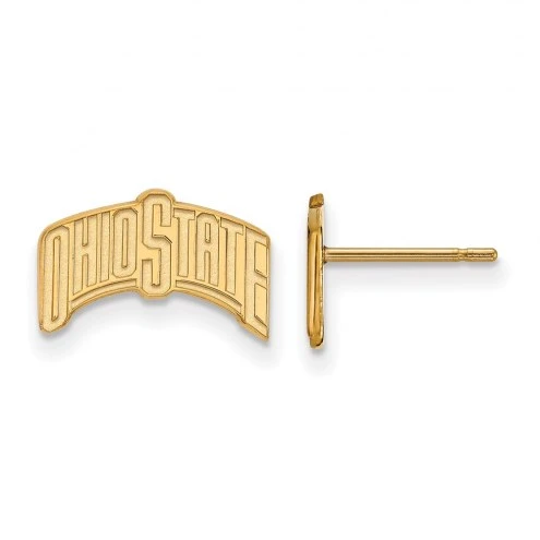 Discount - Ohio State Buckeyes Sterling Silver Gold Plated Small Post Earrings 1 Discount - Ohio State Buckeyes Sterling Silver Gold Plated Small Post Earrings