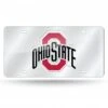 Discount - Ohio State Buckeyes Silver Laser Cut License Plate
