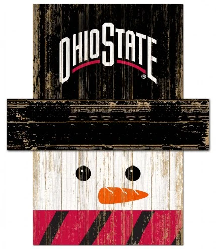 Discount - Ohio State Buckeyes Snowman Head Sign 1 Discount - Ohio State Buckeyes Snowman Head Sign