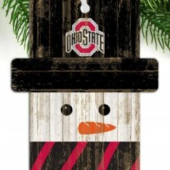 Discount - Ohio State Buckeyes Snowman Ornament