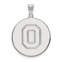 Discount - Ohio State Buckeyes Sterling Silver Extra Large Disc Pendant