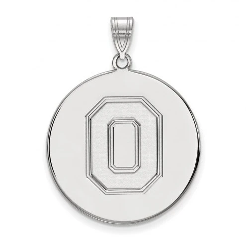 Discount - Ohio State Buckeyes Sterling Silver Extra Large Disc Pendant 1 Discount - Ohio State Buckeyes Sterling Silver Extra Large Disc Pendant