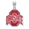 Discount - Ohio State Buckeyes Sterling Silver Large Enameled Pendant