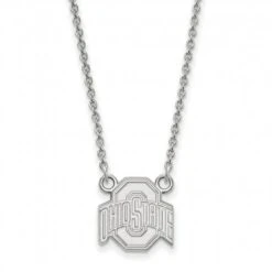 Discount - Ohio State Buckeyes Sterling Silver Small Pendant Necklace