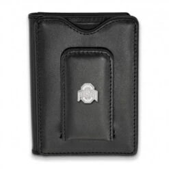 Discount - Ohio State Buckeyes Sterling Silver Black Leather Wallet