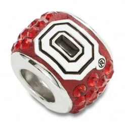 Discount - Ohio State Buckeyes Sterling Silver Charm Bead