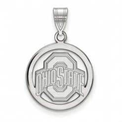Discount - Ohio State Buckeyes Sterling Silver Circle Pendant