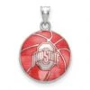 Discount - Ohio State Buckeyes Sterling Silver Enameled Basketball Pendant