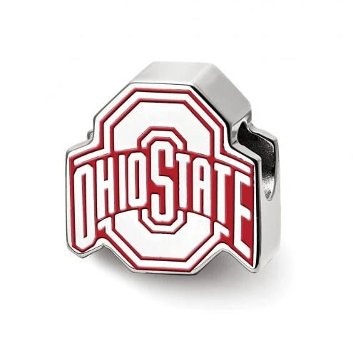 Discount - Ohio State Buckeyes Sterling Silver Enameled Bead 1 Discount - Ohio State Buckeyes Sterling Silver Enameled Bead