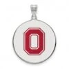 Discount - Ohio State Buckeyes Sterling Silver Extra Large Enameled Disc Pendant
