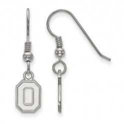 Discount - Ohio State Buckeyes Sterling Silver Extra Small Dangle Earrings