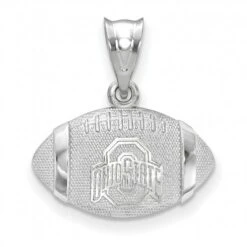 Discount - Ohio State Buckeyes Sterling Silver Football with Logo Pendant