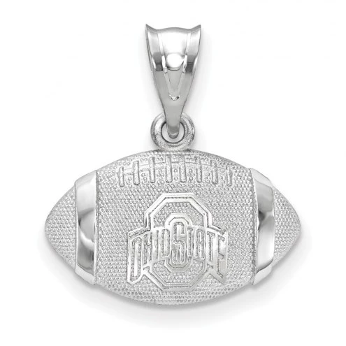 Discount - Ohio State Buckeyes Sterling Silver Football with Logo Pendant 1 Discount - Ohio State Buckeyes Sterling Silver Football with Logo Pendant