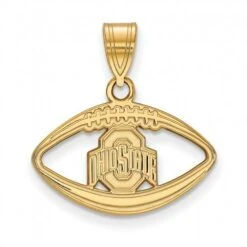 Discount - Ohio State Buckeyes Sterling Silver Gold Plated Football Pendant