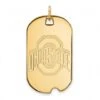 Discount - Ohio State Buckeyes Sterling Silver Gold Plated Large Dog Tag