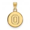 Discount - Ohio State Buckeyes Sterling Silver Gold Plated Small Disc Pendant