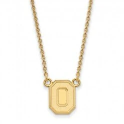 Discount - Ohio State Buckeyes Sterling Silver Gold Plated Small Pendant Necklace