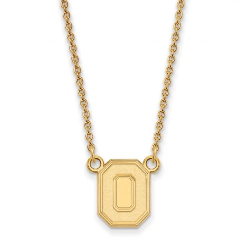 Discount - Ohio State Buckeyes Sterling Silver Gold Plated Small Pendant Necklace 1 Discount - Ohio State Buckeyes Sterling Silver Gold Plated Small Pendant Necklace