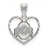 Discount - Ohio State Buckeyes Sterling Silver Heart Pendant