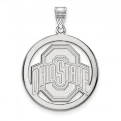 Discount - Ohio State Buckeyes Sterling Silver Large Circle Pendant