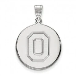 Discount - Ohio State Buckeyes Sterling Silver Large Disc Pendant