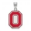 Discount - Ohio State Buckeyes Sterling Silver Large Enameled Pendant