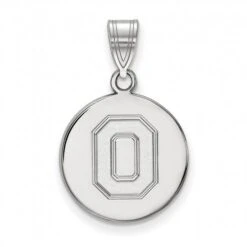 Discount - Ohio State Buckeyes Sterling Silver Medium Disc Pendant
