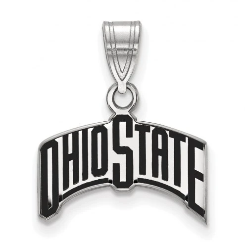 Discount - Ohio State Buckeyes Sterling Silver Medium Enameled Pendant 1 Discount - Ohio State Buckeyes Sterling Silver Medium Enameled Pendant