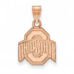Discount - Ohio State Buckeyes Sterling Silver Rose Gold Plated Small Pendant