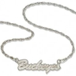 Discount - Ohio State Buckeyes Sterling Silver Script Necklace