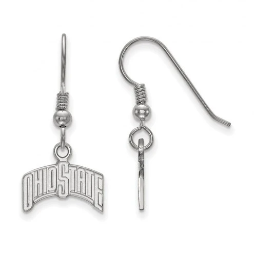 Discount - Ohio State Buckeyes Sterling Silver Small Dangle Earrings 1 Discount - Ohio State Buckeyes Sterling Silver Small Dangle Earrings