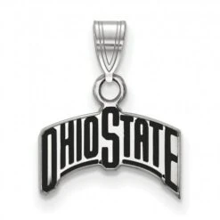 Discount - Ohio State Buckeyes Sterling Silver Small Enamel Pendant
