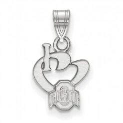 Discount - Ohio State Buckeyes Sterling Silver Small I Love Logo Pendant