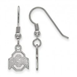 Discount - Ohio State Buckeyes Sterling Silver Extra Small Dangle Earrings