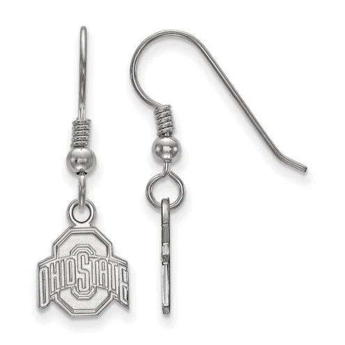 Discount - Ohio State Buckeyes Sterling Silver Extra Small Dangle Earrings 1 Discount - Ohio State Buckeyes Sterling Silver Extra Small Dangle Earrings