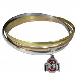 Discount - Ohio State Buckeyes Tri-color Bangle Bracelet