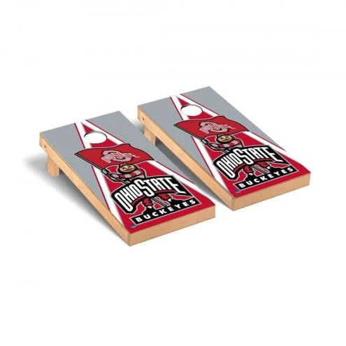 Discount - Ohio State Buckeyes Triangle Brutus Cornhole Game Set 1 Discount - Ohio State Buckeyes Triangle Brutus Cornhole Game Set