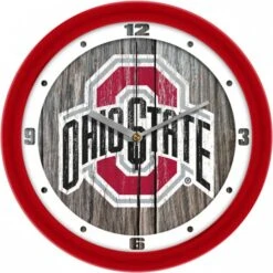 Discount - Ohio State Buckeyes Weathered Wall Clock