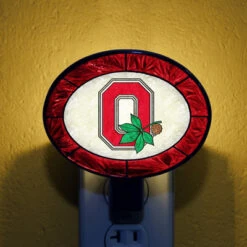 Discount - Ohio State Buckeyes NCAA Stained Glass Night Light